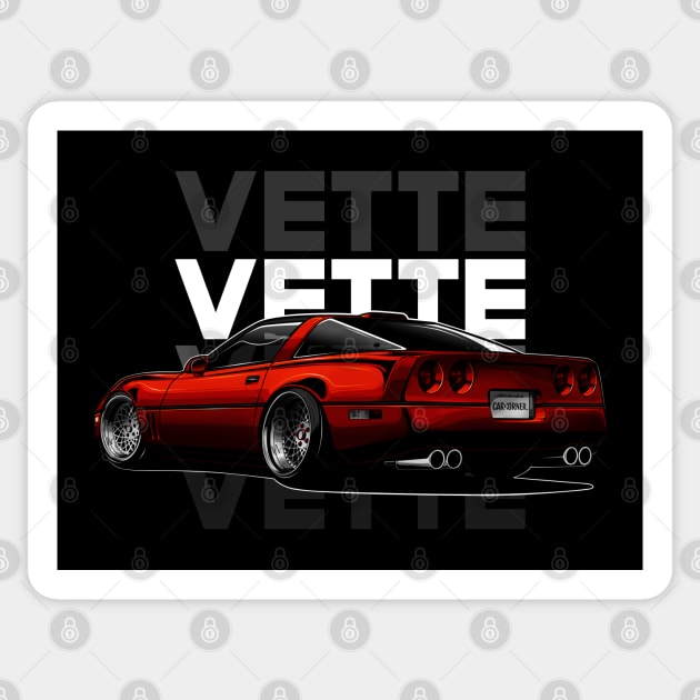 USDM - Vette C4 - CarCorner Sticker by CarCorner - Automotive Artwork